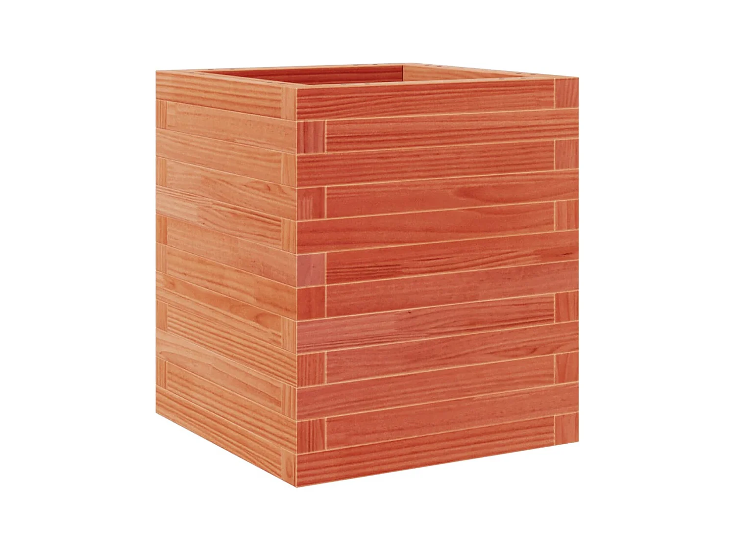 Vassoio per fioriera aiuola rialzata piante fiori terrazzo giardino cera 40 x 40 x 46 cm legno massello di pino marrone 02_0038454