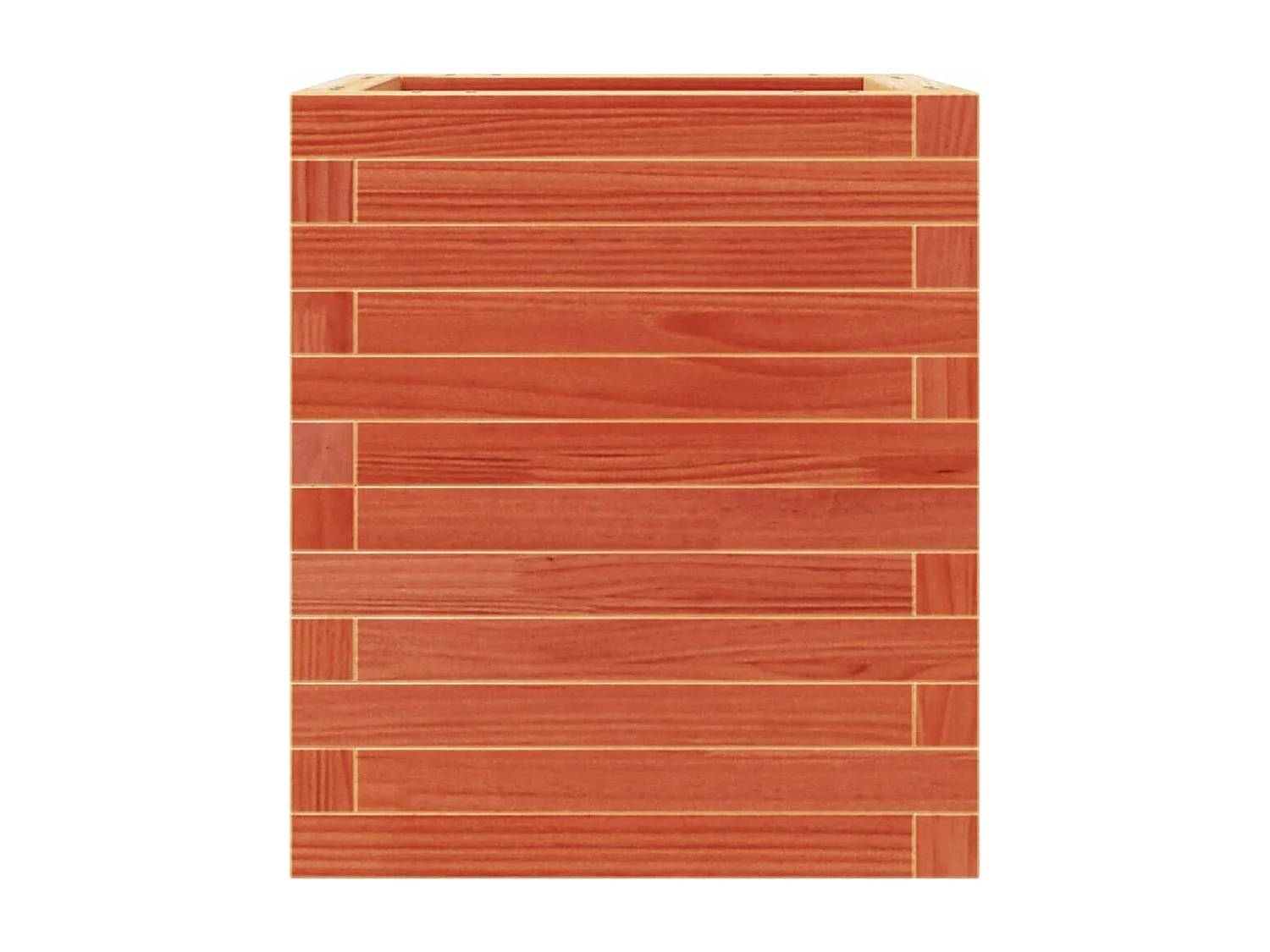 Bandeja para plantador, canteiro elevado, flores, terraço, jardim, cera 40 x 40 x 46 cm, madeira maciça de pinho marrom 02_0038454