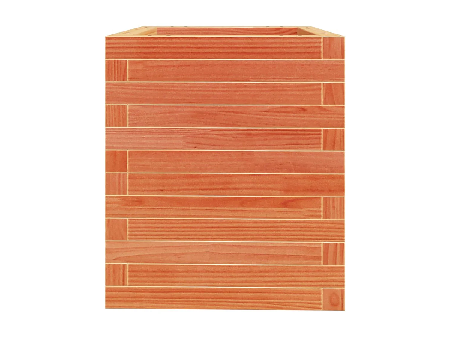 Bandeja para plantador, canteiro elevado, flores, terraço, jardim, cera 40 x 40 x 46 cm, madeira maciça de pinho marrom 02_0038454