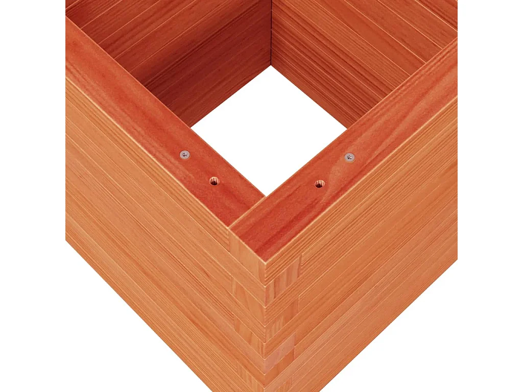 Bandeja para plantador, canteiro elevado, flores, terraço, jardim, cera 40 x 40 x 46 cm, madeira maciça de pinho marrom 02_0038454