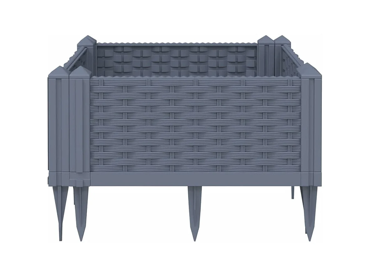 Jardinière bac lit surélevé grise 42 x 5 x 42 cm 02_0038198