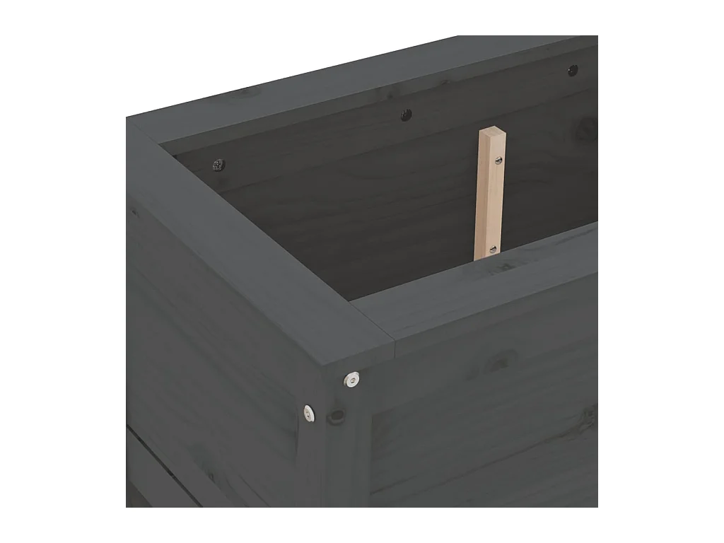 Jardinière bac lit surélevé bois marron 82.5 x 40 x 39 cm 02_0037933