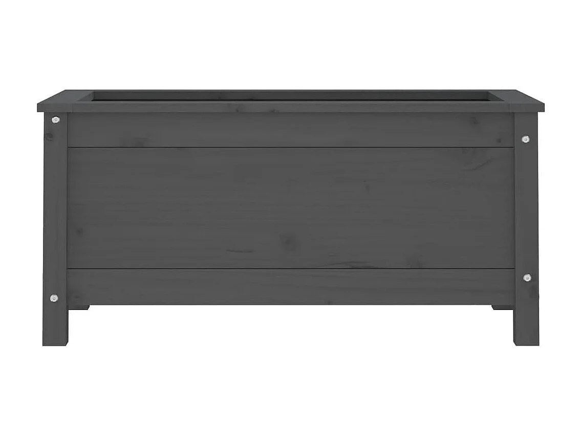 Vassoio per fioriera aiuola rialzata piante fiori terrazza giardino 82,5 x 40 x 39 cm legno massello di pino grigio 02_0037933