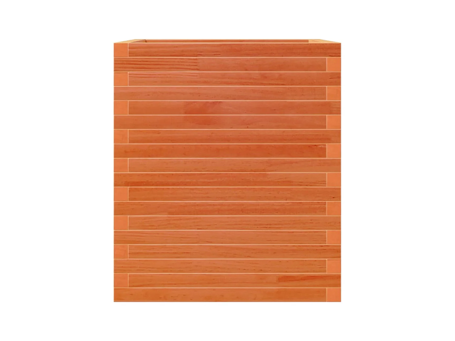 Macetero bancal elevado plantas flores terraza jardín cera 60 x 60 x 68,5 cm madera maciza de pino marrón 02_0038476