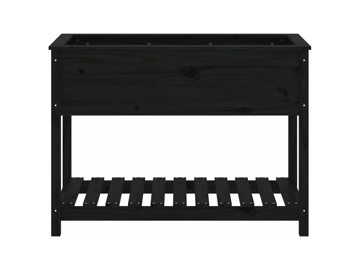 Jardinière bac lit surélevé bois marron 111.5 x 54 x 81 cm 02_0038388