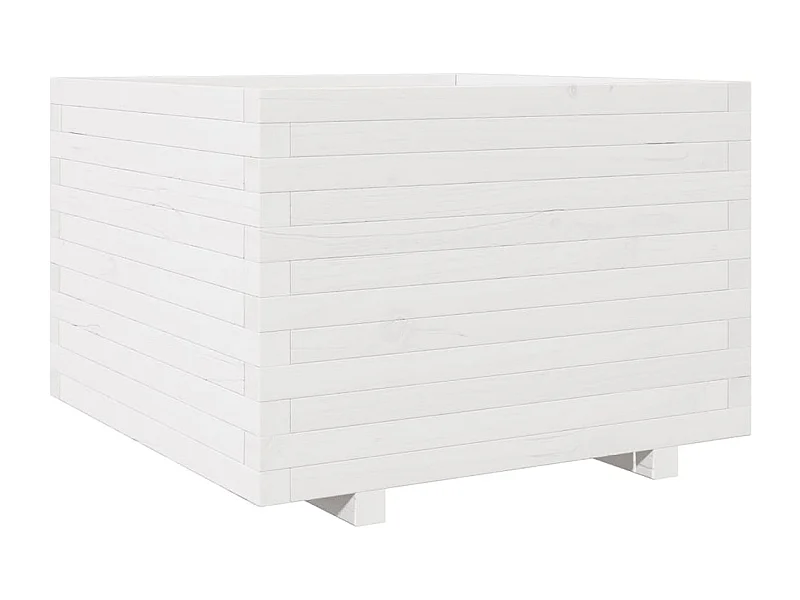 Macetero bancal elevado plantas flores terraza jardín 70 x 70 x 49,5 cm madera maciza de pino blanco 02_0037825