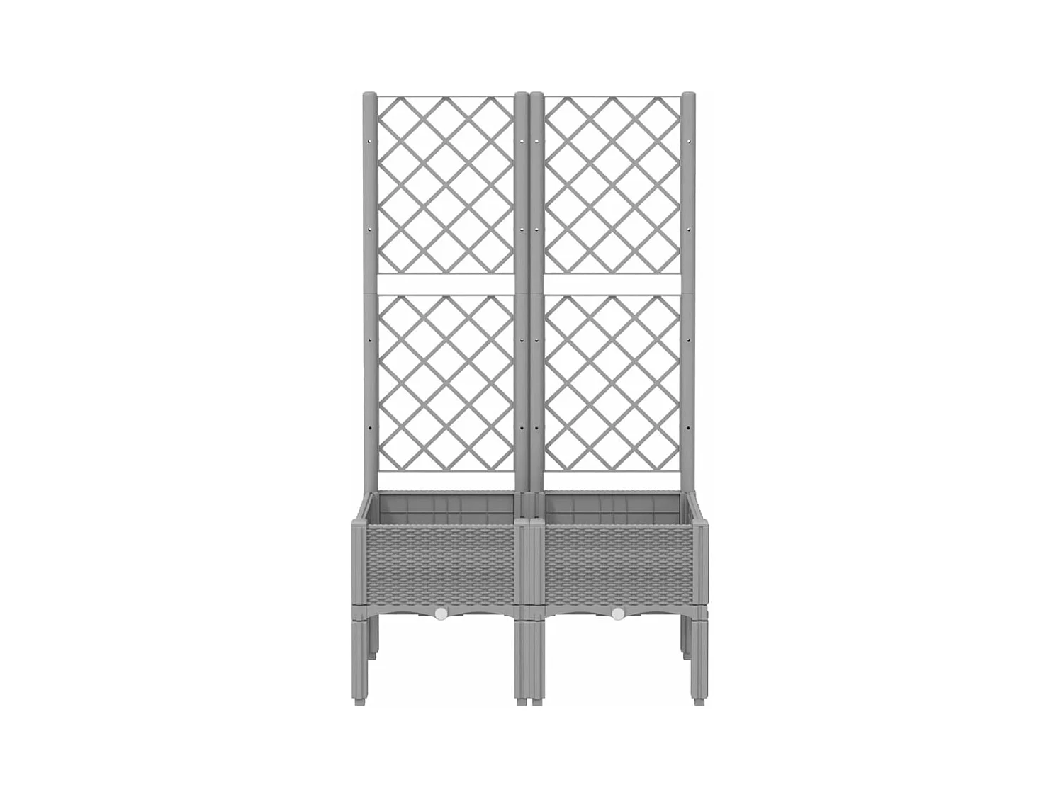 Jardinière bac lit surélevé grise 80 x 40 x 142 cm 02_0038362