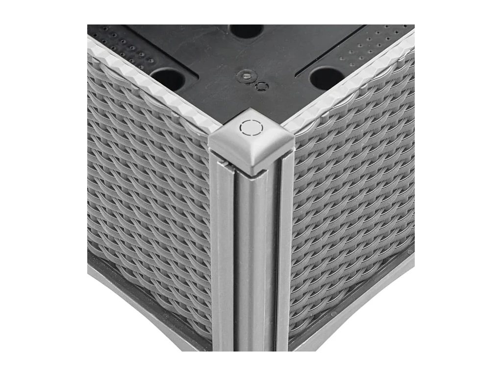 Jardinière bac lit surélevé grise 80 x 40 x 142 cm 02_0038362