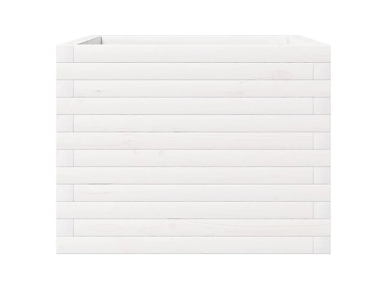 Jardinière bac lit surélevé bois blanche 60 x 60 x 46 cm 02_0037713