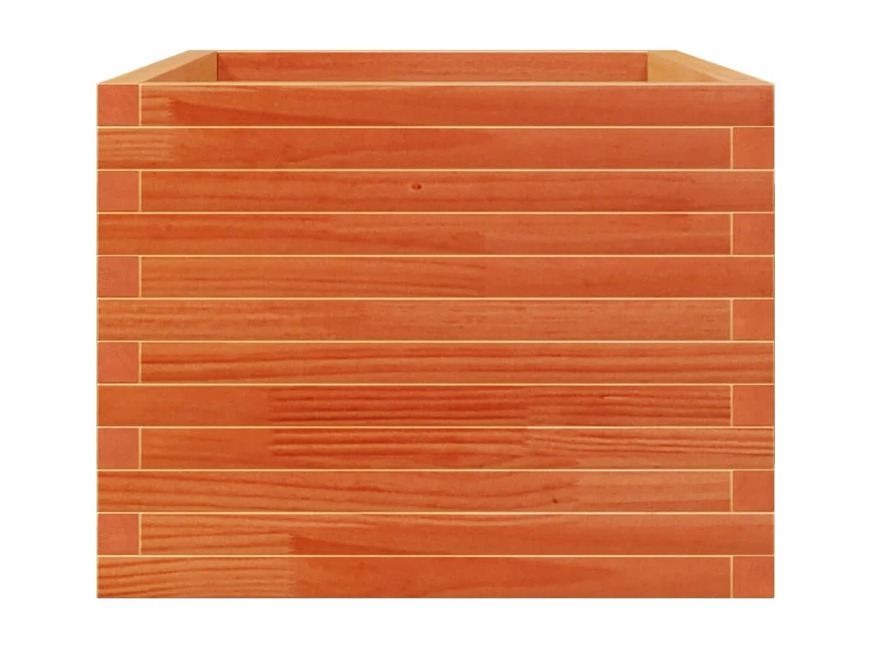 Macetero bancal elevado plantas flores terraza jardín cera 110 x 60 x 49,5 cm madera maciza de pino marrón 02_0038442