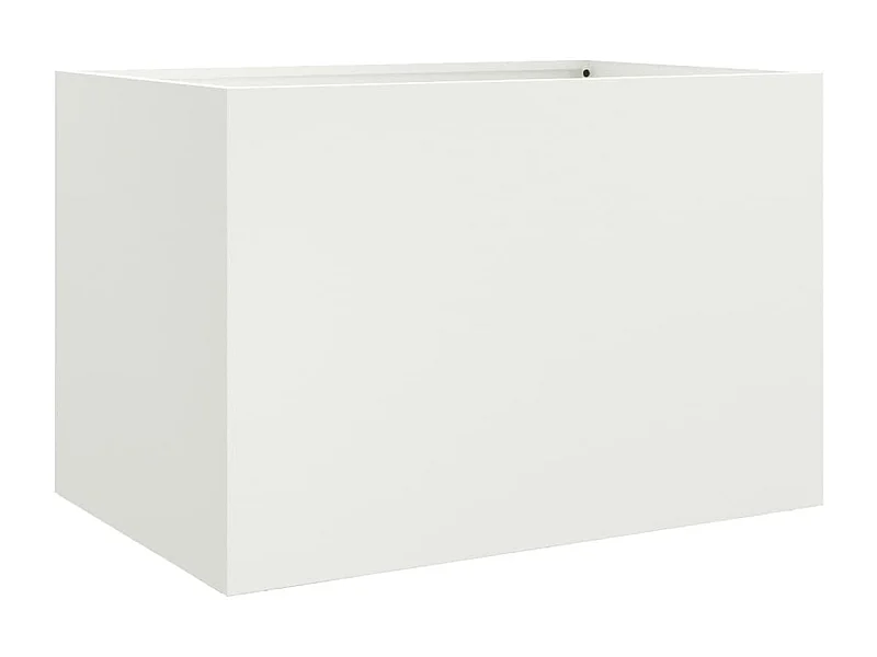 Bandeja para plantador de plantas com canteiro elevado flores terraço jardim 62 x 47 x 46 cm aço branco 02_0037757