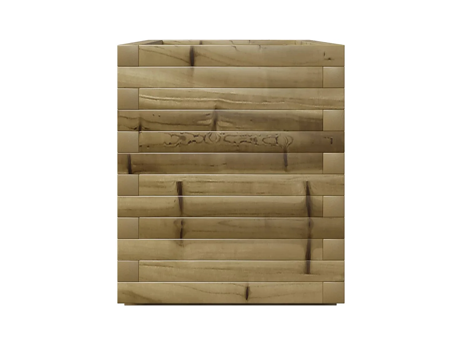 Macetero bancal elevado plantas flores terraza jardín 70 x 40 x 49,5 cm madera de pino impregnada marrón 02_0037786