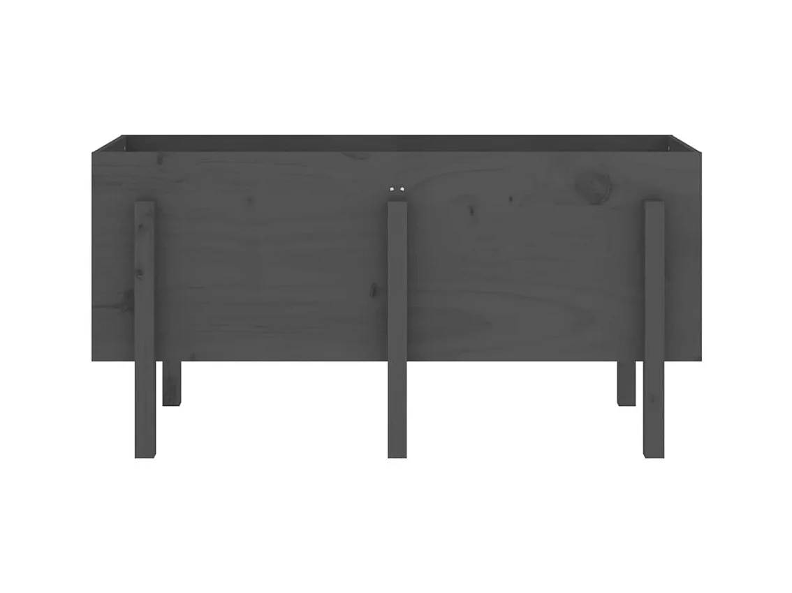 Jardinière bac lit surélevé bois marron 121 x 50 x 57 cm 02_0039357