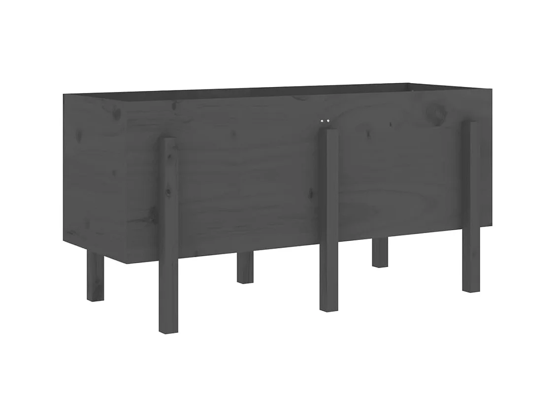 Vassoio per fioriera aiuola rialzata piante fiori terrazza giardino giardino 121 x 50 x 57 cm legno di pino massiccio grigio 02_0039357
