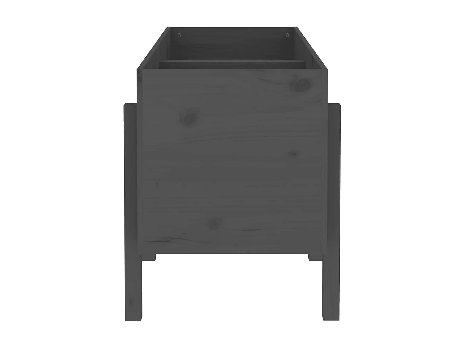 Jardinière bac lit surélevé bois marron 121 x 50 x 57 cm 02_0039357