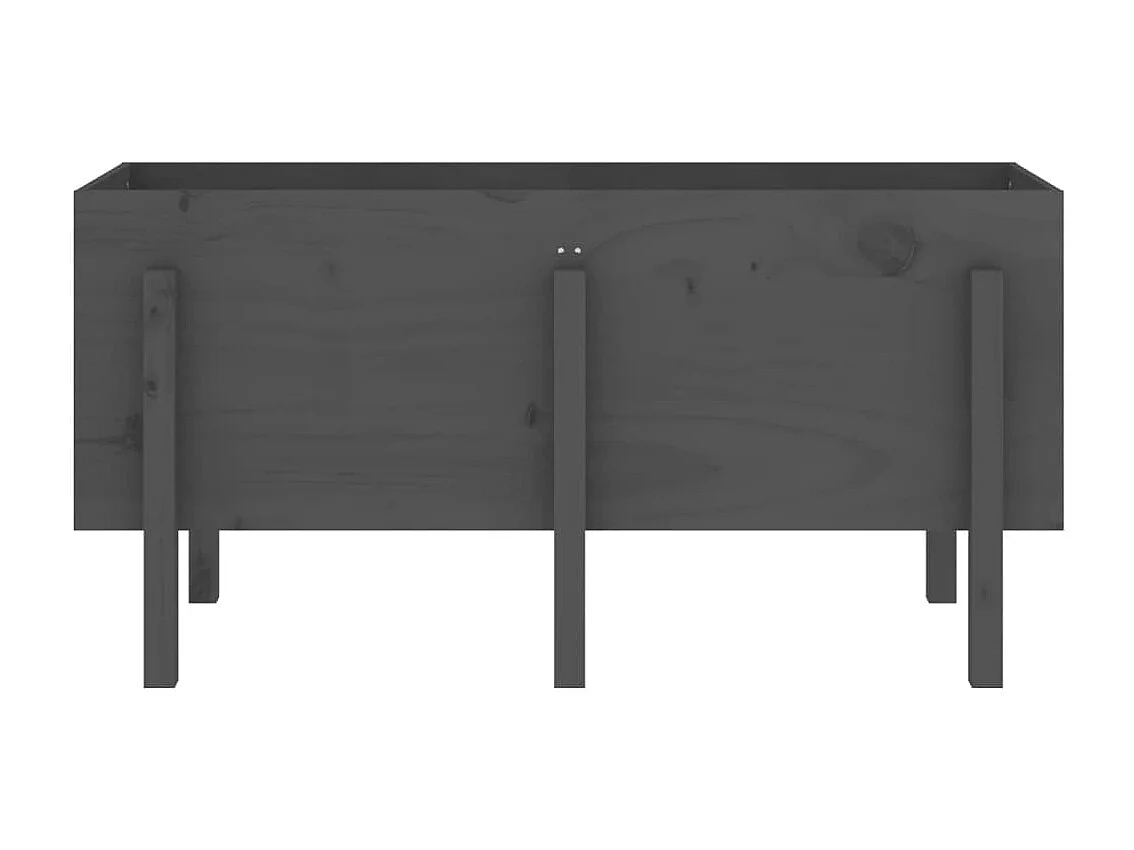 Jardinière bac lit surélevé bois marron 121 x 50 x 57 cm 02_0039357