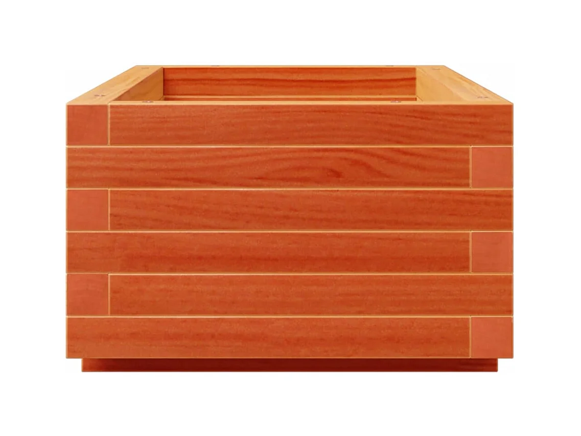 Bandeja para plantador, canteiro elevado, flores, terraço, jardim, cera 90 x 40 x 26,5 cm, madeira maciça de pinho marrom 02_0038508