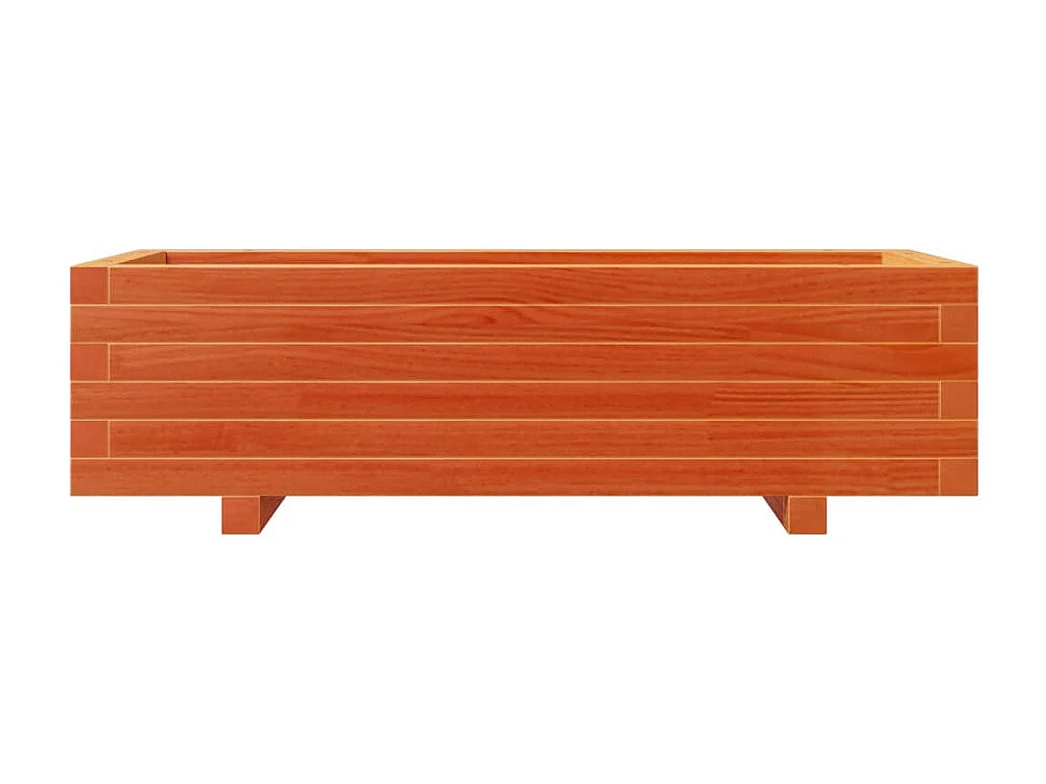 Vassoio per fioriera aiuola rialzata piante fiori terrazza giardino cera 90 x 40 x 26,5 cm legno di pino massiccio marrone 02_0038508