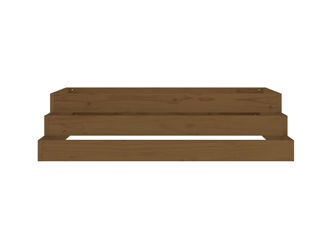 Jardinière bac lit surélevé bois marron 110 x 110 x 27 cm 02_0037312