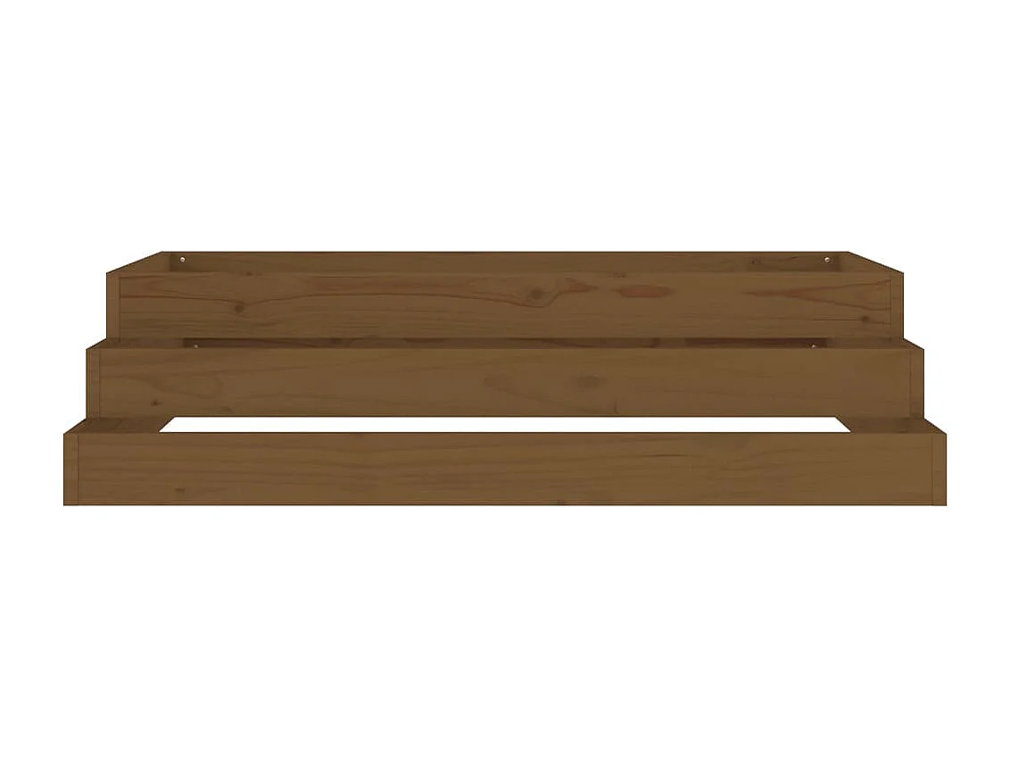 Vassoio per fioriera aiuola rialzata piante fiori terrazza giardino 110 x 110 x 27 cm legno massello di pino marrone 02_0037312