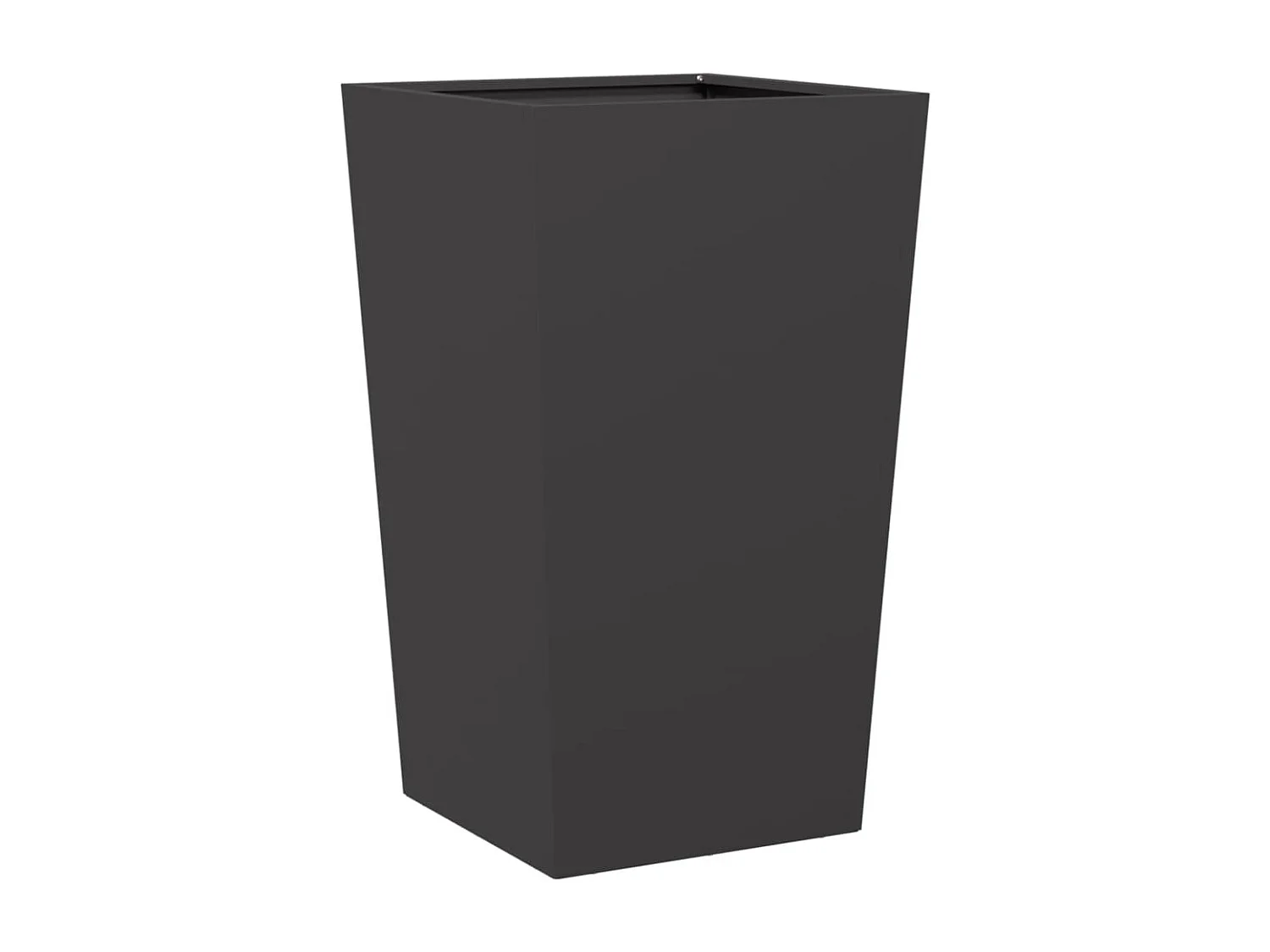 Vaso rialzato per fioriere piante fiori giardino terrazze set da 2 45 x 45 x 75 cm acciaio nero 02_0038980