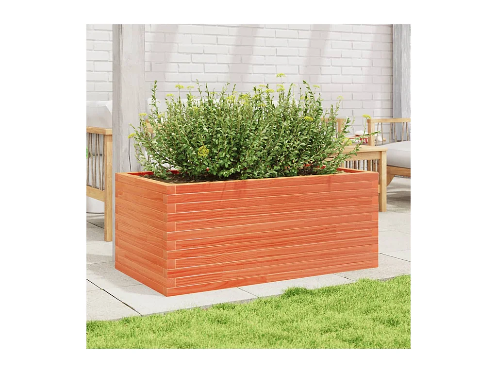 Jardinière bac lit surélevé bois marron 110 x 60 x 45.5 cm 02_0038440