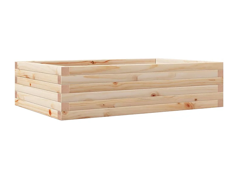 Jardinière bac lit surélevé bois marron 90 x 60 x 23 cm 02_0038008