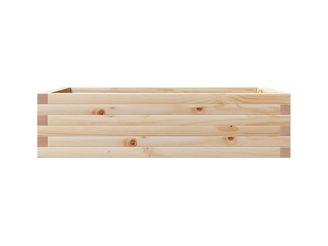 Jardinière bac lit surélevé bois marron 90 x 60 x 23 cm 02_0038008