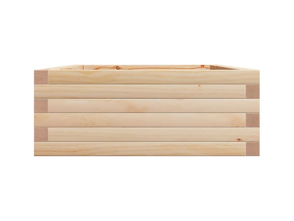 Jardinière bac lit surélevé bois marron 90 x 60 x 23 cm 02_0038008