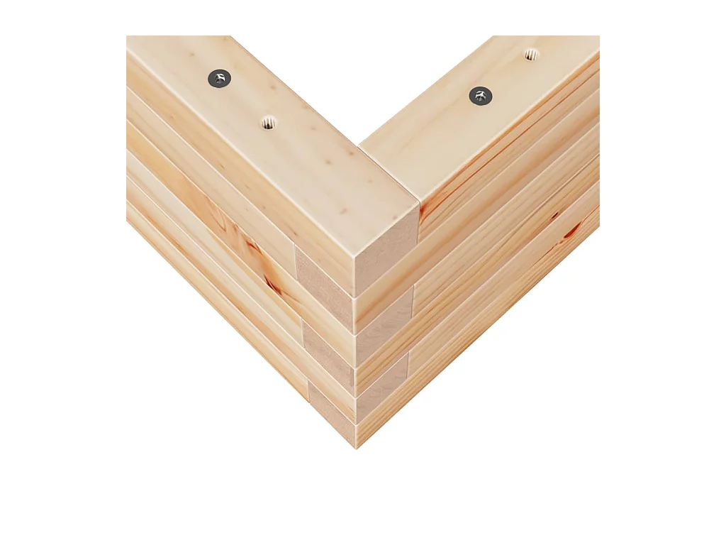 Jardinière bac lit surélevé bois marron 90 x 60 x 23 cm 02_0038008