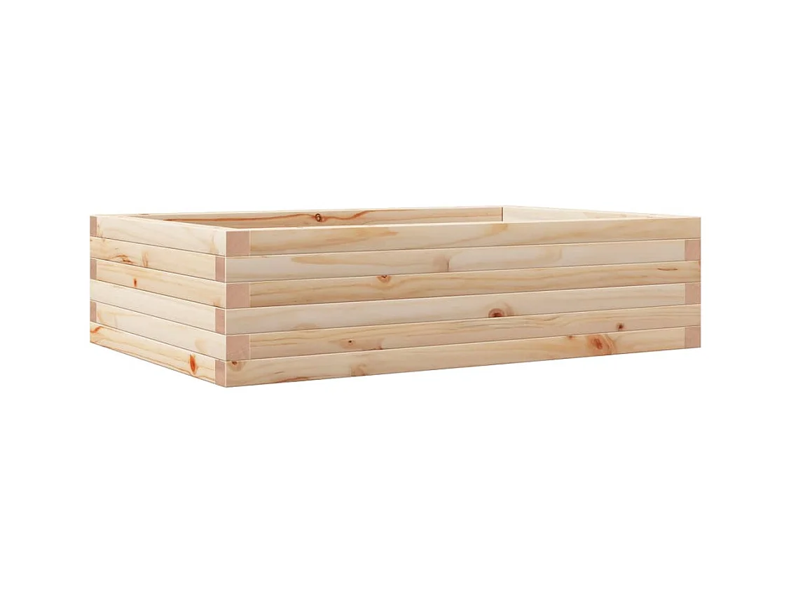 Vassoio per fioriera aiuola rialzata piante fiori terrazza giardino 90 x 60 x 23 cm legno di pino massiccio marrone 02_0038008