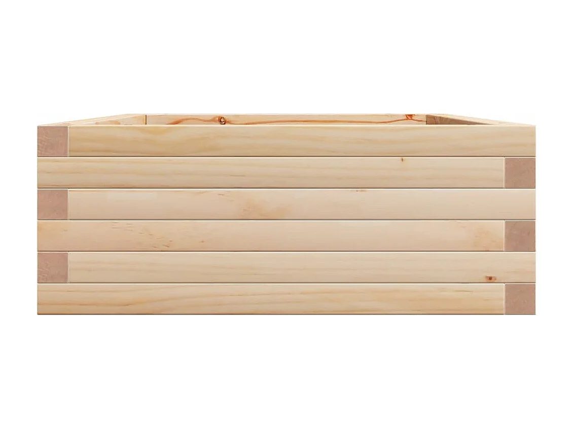 Vassoio per fioriera aiuola rialzata piante fiori terrazza giardino 90 x 60 x 23 cm legno di pino massiccio marrone 02_0038008