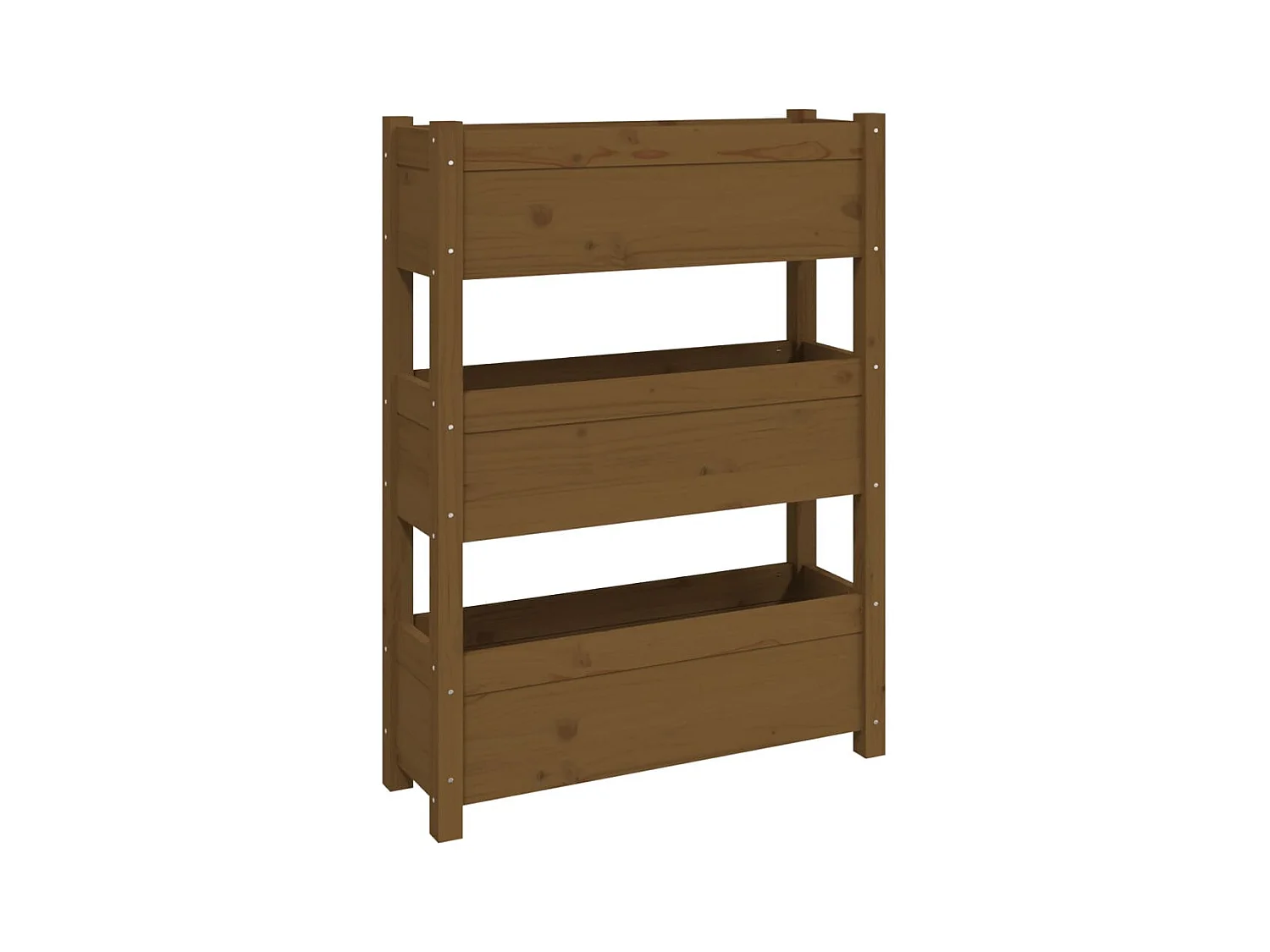 Vassoio per fioriera aiuola rialzata piante fiori terrazza giardino 77 x 25 x 104,5 cm legno massello di pino marrone 02_0037847