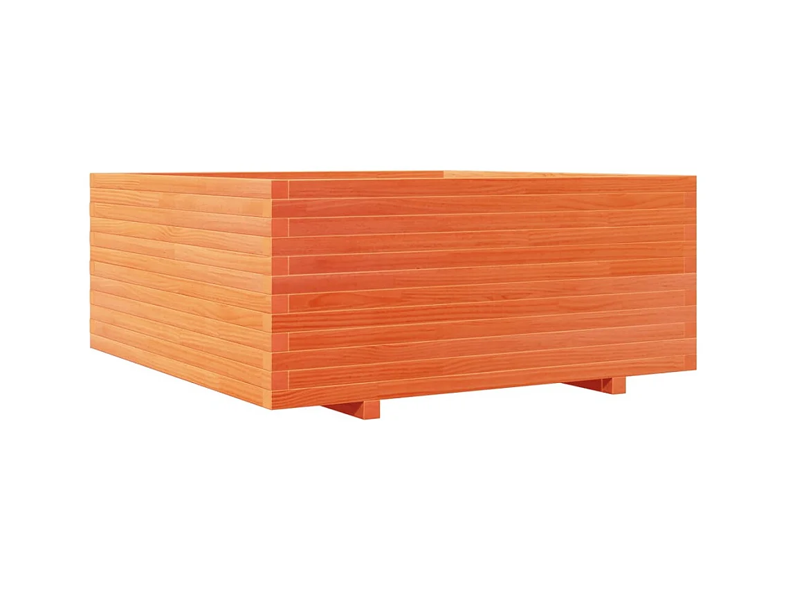 Jardinière bac lit surélevé bois marron 110 x 110 x 49.5 cm 02_0038428