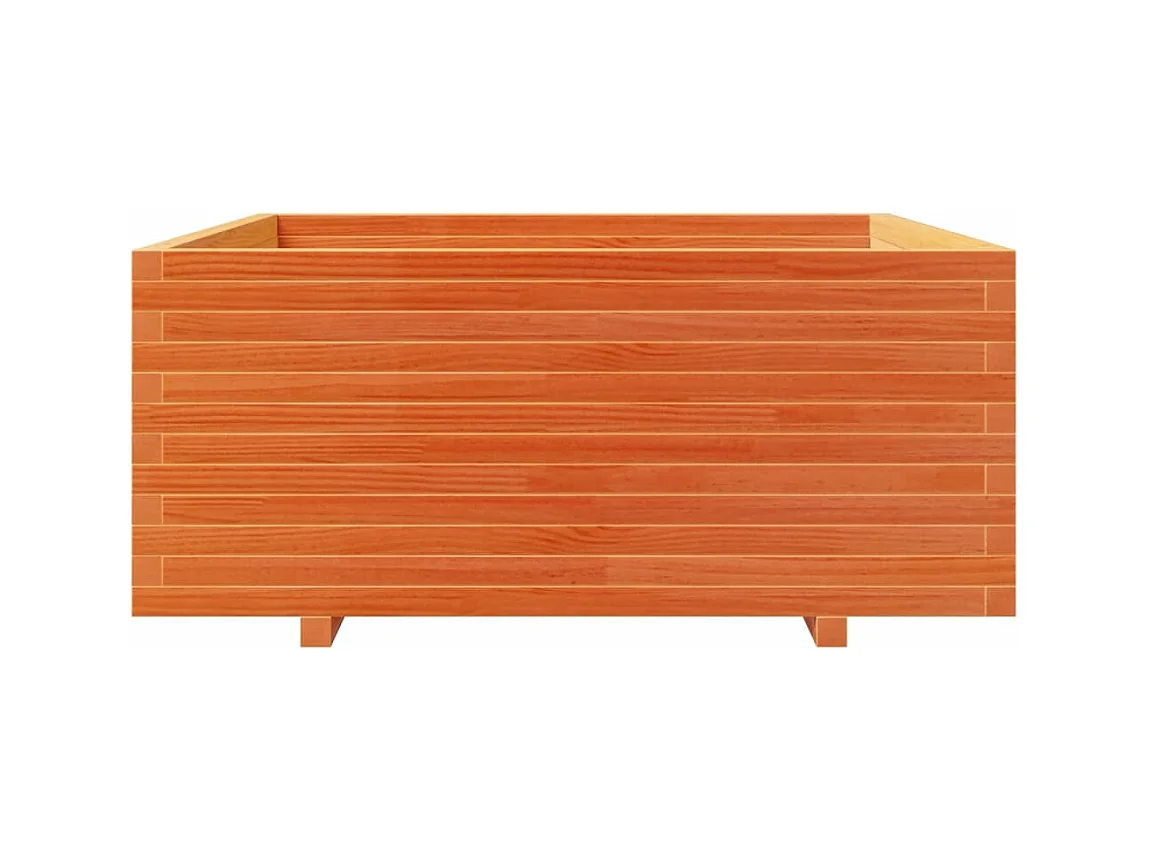 Jardinière bac lit surélevé bois marron 110 x 110 x 49.5 cm 02_0038428