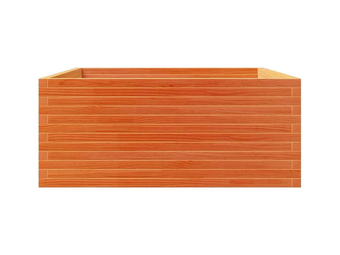 Jardinière bac lit surélevé bois marron 110 x 110 x 49.5 cm 02_0038428