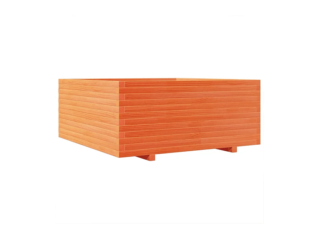 Jardinière bac lit surélevé bois marron 110 x 110 x 49.5 cm 02_0038428