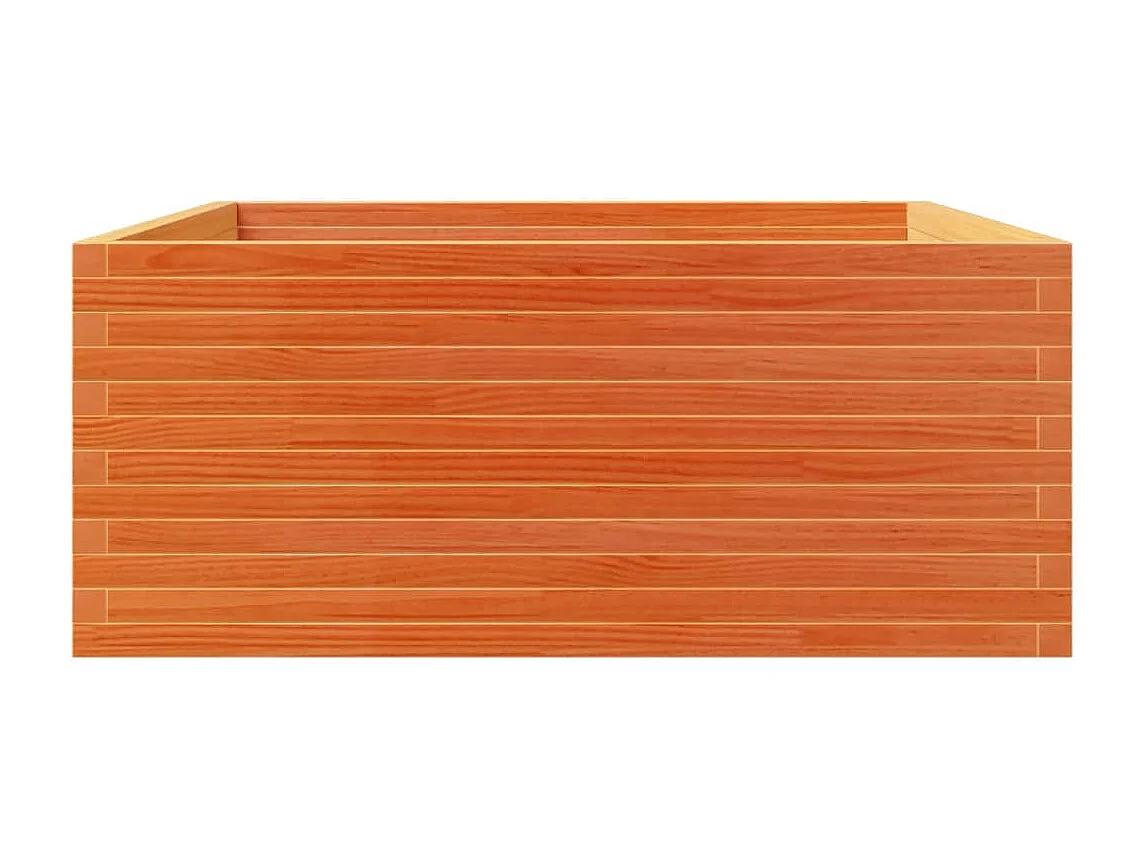 Vassoio per fioriera aiuola rialzata piante fiori terrazza giardino cera 110 x 110 x 49,5 cm legno di pino massiccio marrone 02_0038428