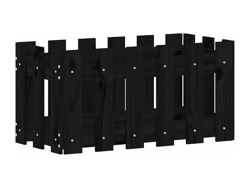 Jardinière bac lit surélevé noire 60 x 30 x 30 cm 02_0038105