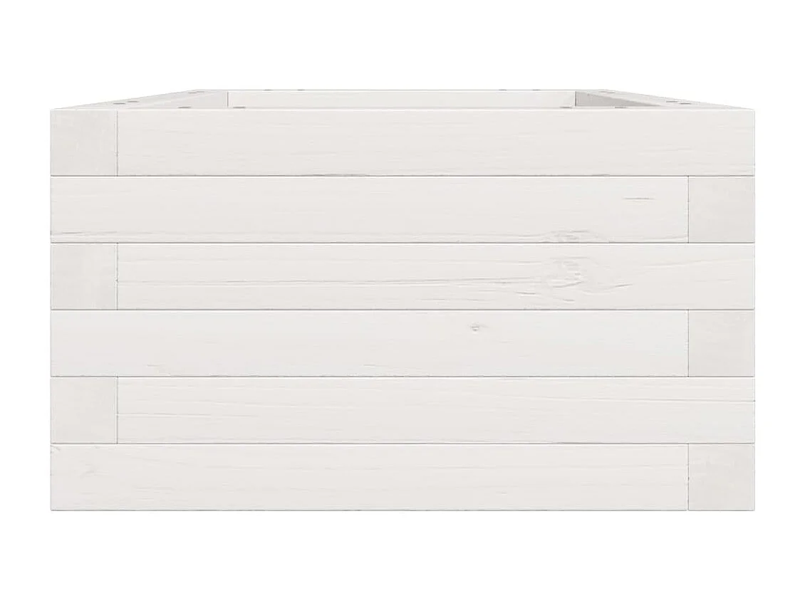 Jardinière bac lit surélevé bois blanche 40 x 40 x 23 cm 02_0037525