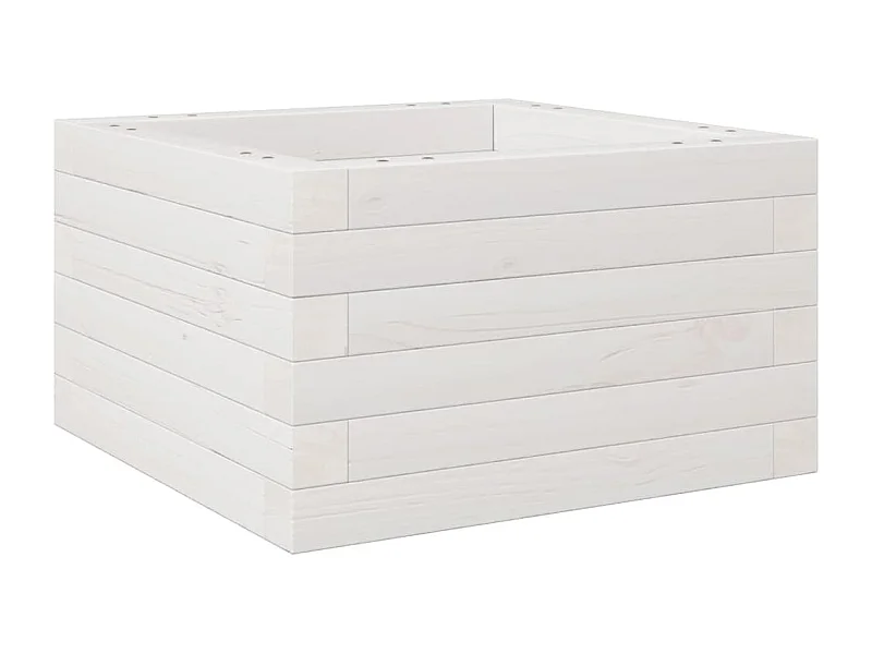 Macetero elevado bandeja plantas flores terraza jardín 40 x 40 x 23 cm madera maciza de pino blanco 02_0037525