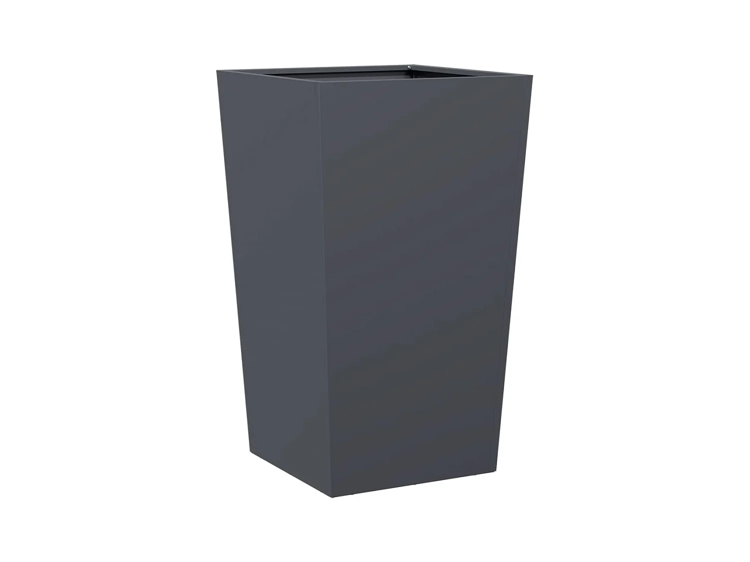 Fioriera aiuola rialzata vassoio piante fiori terrazzo giardino 45 x 45 x 75 cm acciaio antracite 02_0037607