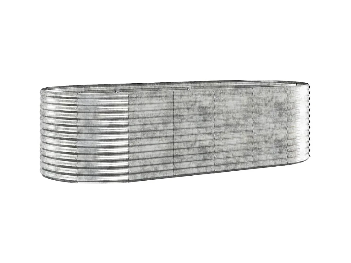 Jardinière bac lit surélevé argenté 249 x 100 x 68 cm 02_0039704