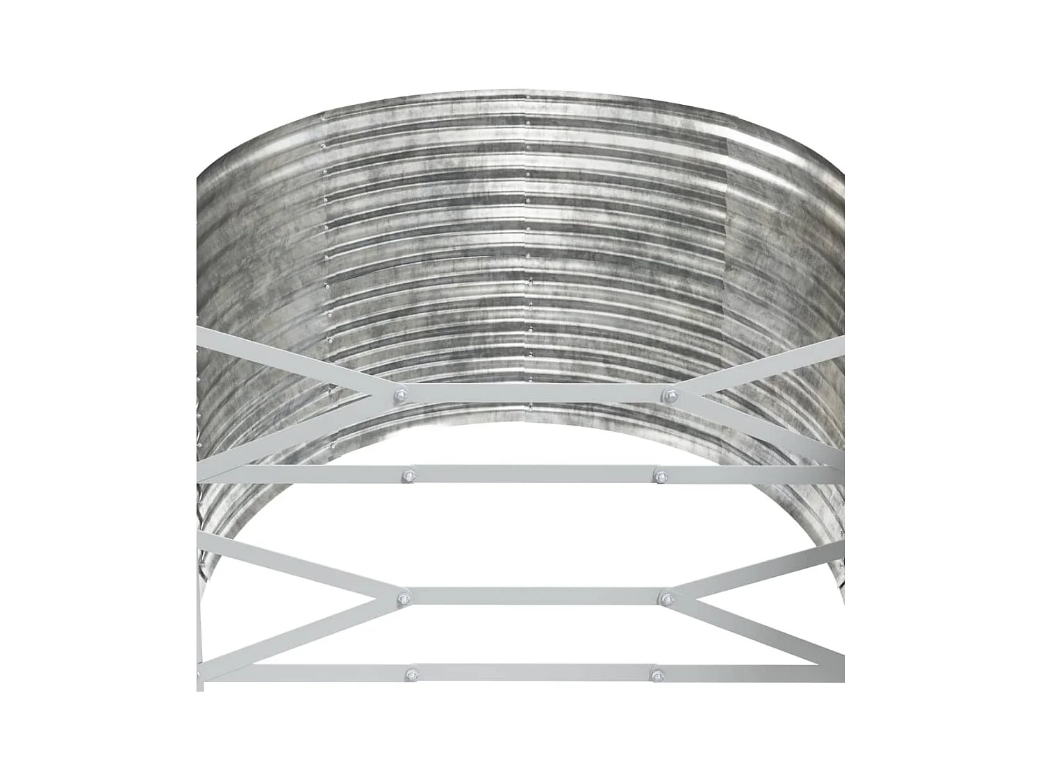 Jardinière bac lit surélevé argenté 249 x 100 x 68 cm 02_0039704