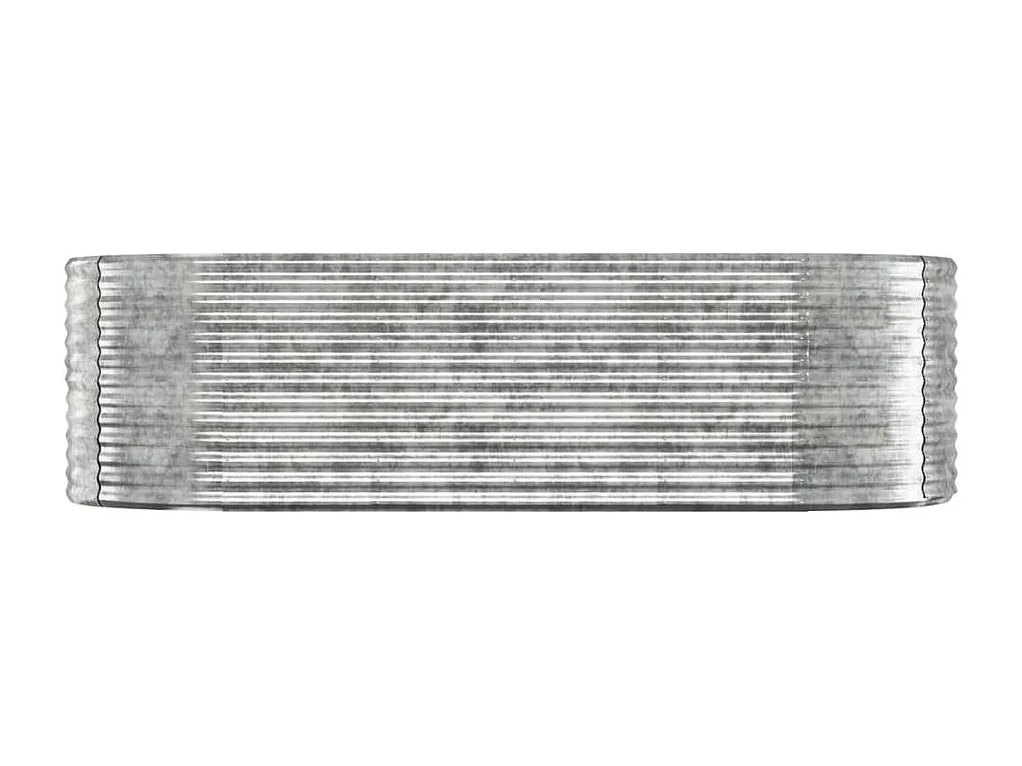 Macetero bancal elevado plantas flores terraza jardín jardín acero con revestimiento de polvo plateado Plata 02_0039704