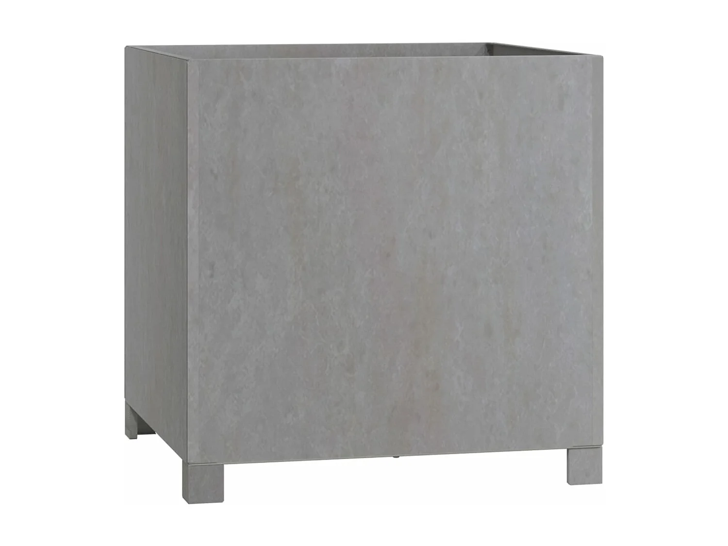 Vassoio per fioriera aiuola rialzata piante fiori terrazza giardino con piedini arrugginiti 49 x 47 x 50 cm acciaio corten marrone 02_0038180