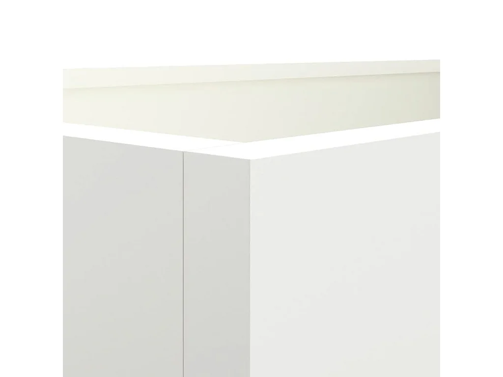 Bandeja para plantador de plantas com canteiro elevado flores terraço jardim 62 x 30 x 29 cm aço branco 02_0037738