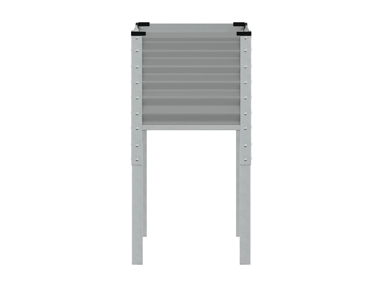 Fioriera rialzata per piante e fiori terrazza giardino 45 x 45 x 88 cm acciaio grigio 02_0037614