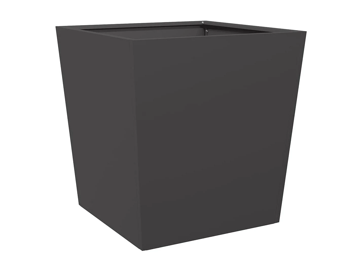 Macetero bancal elevado plantas flores terraza jardín 50 x 50 x 50 cm negro acero 02_0037655