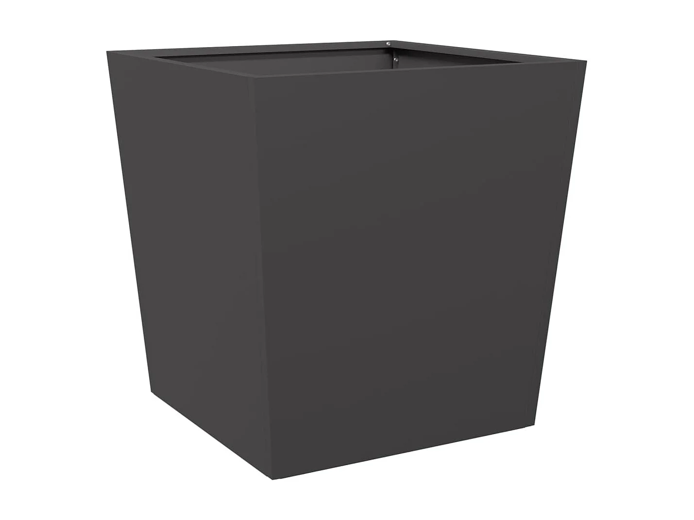 Macetero bancal elevado plantas flores terraza jardín 50 x 50 x 50 cm negro acero 02_0037655